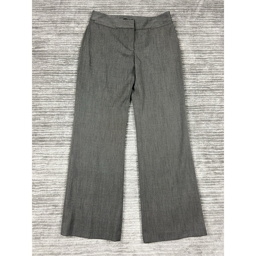 Rafaella Dress Pants Womens 8 Gray Wide Leg Textured Mid Rise Professional Work